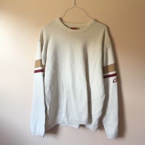 🍂GUESS oversized off white crew sweater🍂